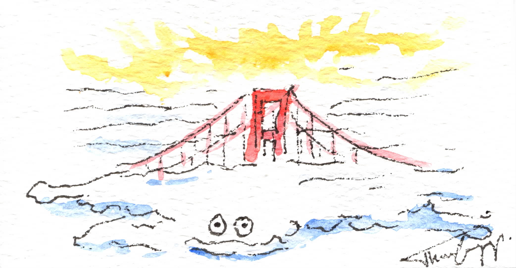 Karlito jealous against the Golden Gate